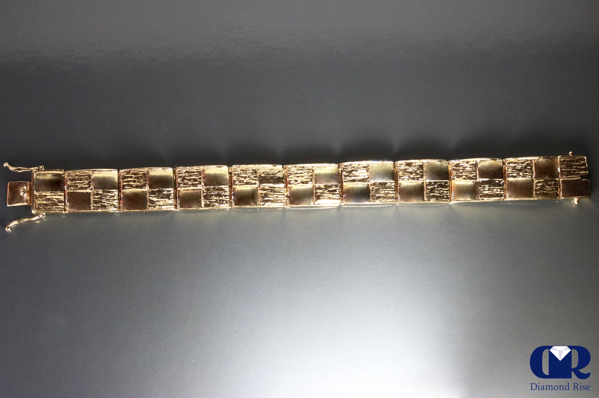 Solid 18K Rose Gold Men's Bracelet Rolex Style
