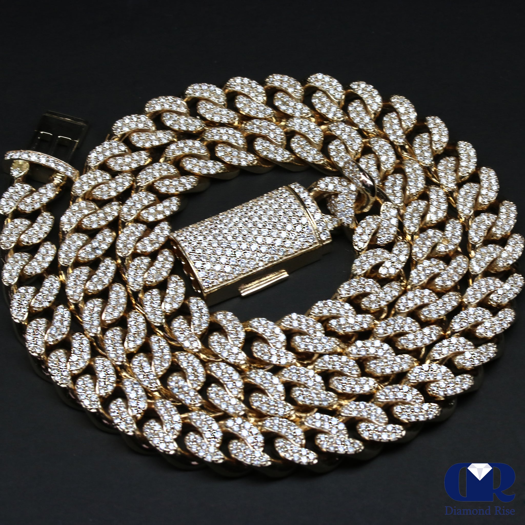 14K Yellow Gold Diamond Miami Cuban Link Chain 20 Inches 12mm 2240 Grams  64098 buy online in NYC Best price at TRAXNYC