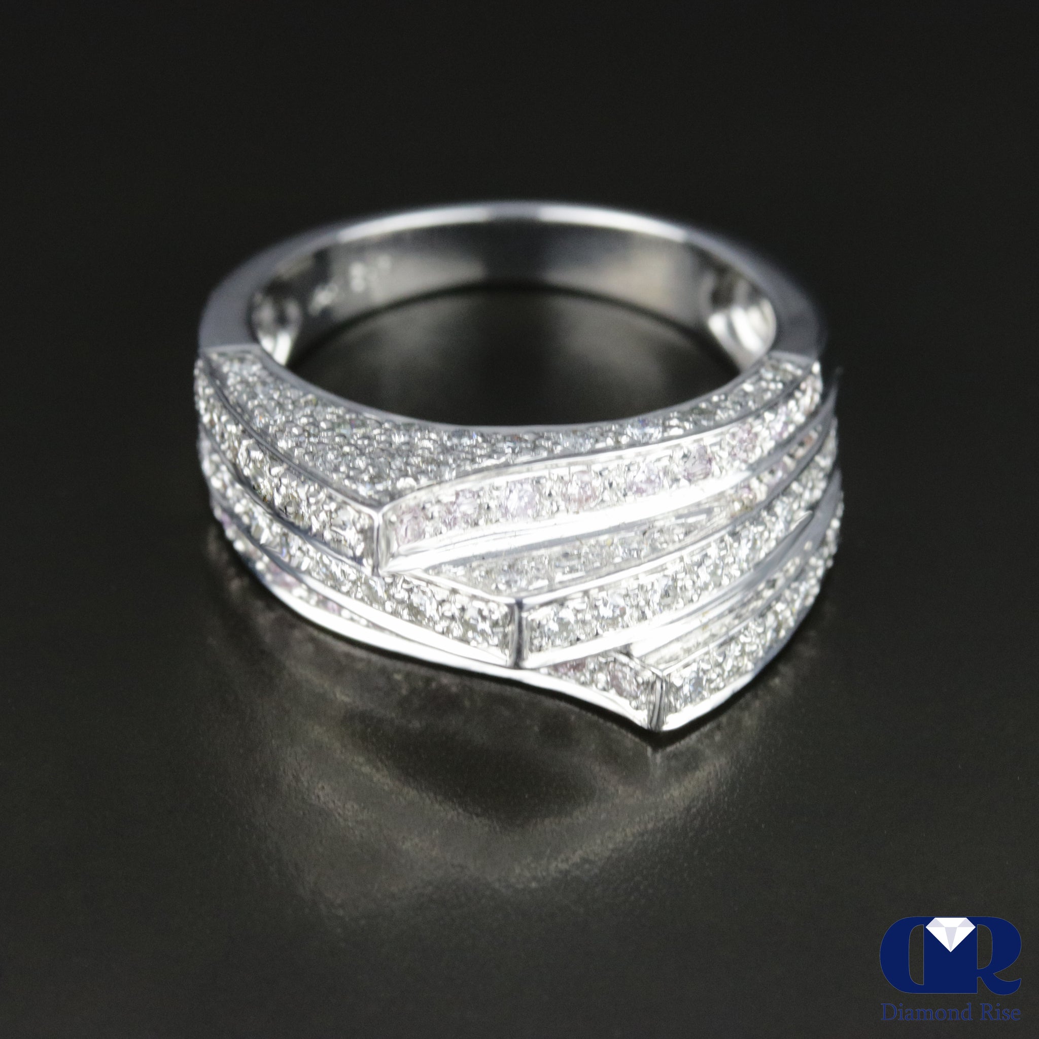 Vintage black rutilated quartz engagement ring five stone rose gold ri –  Ohjewel