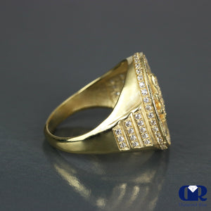 Men's Marijuana Leaf 14K Gold Diamond Ring - Diamond Rise Jewelry